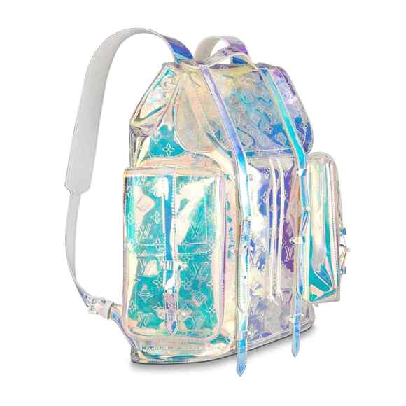 Louis Vuitton Christopher GM Prism Iridescent Monogram PVC Logo Backpack Bag - Picture 3 of 12